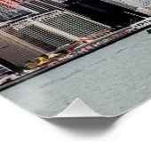 Hong Kong Island Skyline Retro Cityscape  Perfect Poster (Hoek)