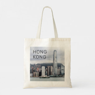 Hong Kong Island Skyline Retro Cityscape  Tote Bag