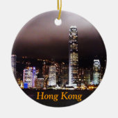 Hong Kong kerstversiering Keramisch Ornament (Voorkant)