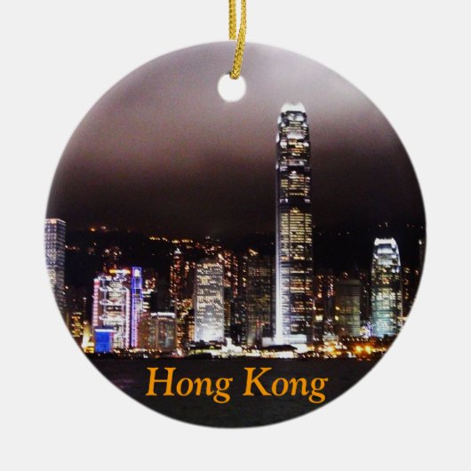 Hong Kong kerstversiering Keramisch Ornament (Voorkant)