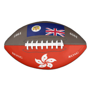 Hong Kong koloniale en moderne vlaggen erfgoed rug American Football