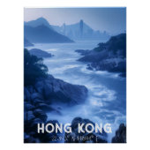 Hong Kong: La Perla de Oriente - Costa y Skyline Perfect Poster (Voorkant)