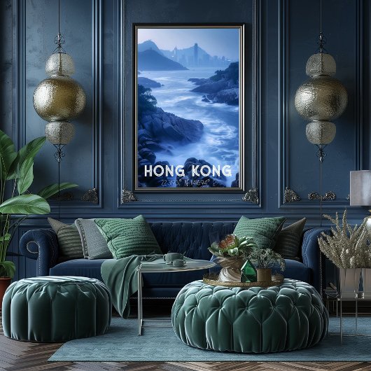 Hong Kong: La Perla de Oriente - Costa y Skyline Perfect Poster