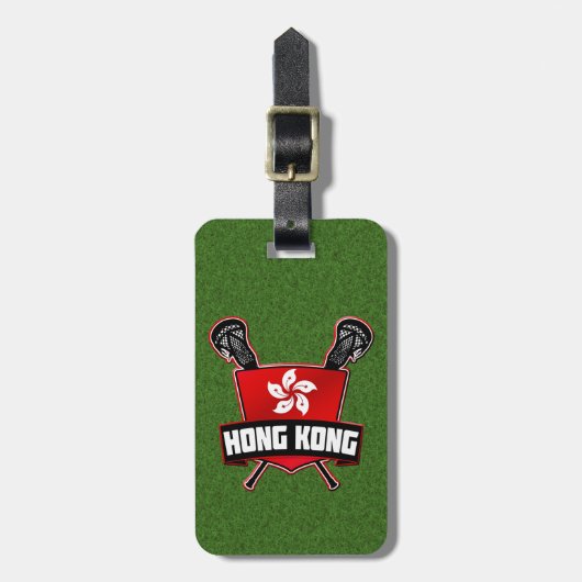Hong Kong Lacrosse Bagagelabel Sjabloon (Voorkant verticaal)