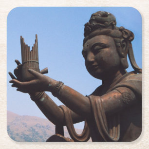 Hong Kong, Lantau Island, Po Lin Monasterie Kartonnen Onderzetters