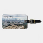 Hong Kong Lion Rock Hill Skyline Panorama Souvenir Bagagelabel (Voorkant horizontaal)