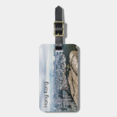 Hong Kong Lion Rock Hill Skyline Panorama Souvenir Bagagelabel (Voorkant verticaal)