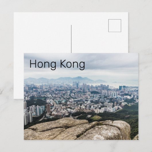 Hong Kong Lion Rock Hill Skyline Panorama Souvenir Feestdagenkaart (Voorkant / Achterkant)