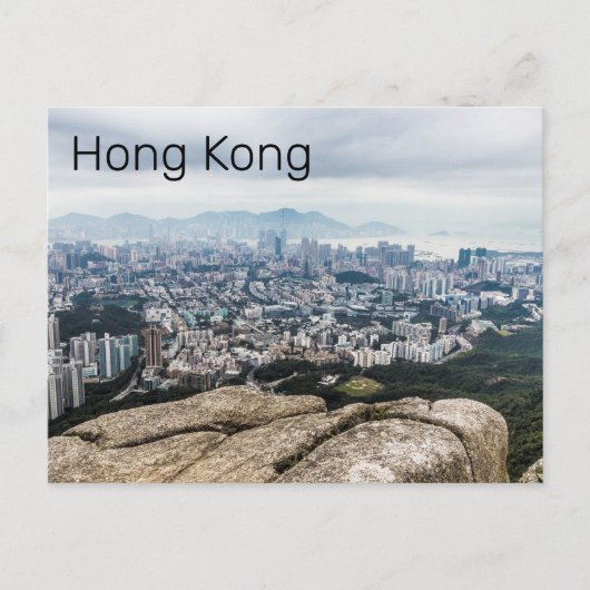 Hong Kong Lion Rock Hill Skyline Panorama Souvenir Feestdagenkaart (Voorkant)
