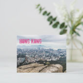 Hong Kong Lion Rock Hill Skyline Panorama Souvenir Feestdagenkaart (Staand voorkant)
