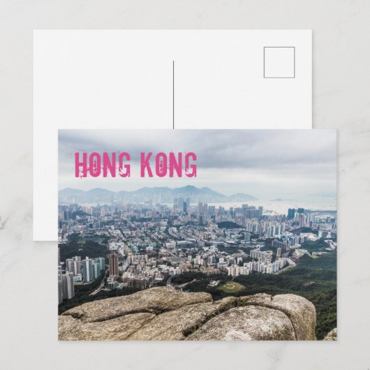 Hong Kong Lion Rock Hill Skyline Panorama Souvenir Feestdagenkaart (Voorkant / Achterkant)