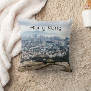 Hong Kong Lion Rock Hill Skyline Panorama Souvenir Kussen