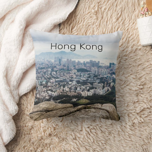 Hong Kong Lion Rock Hill Skyline Panorama Souvenir Kussen (Deken)