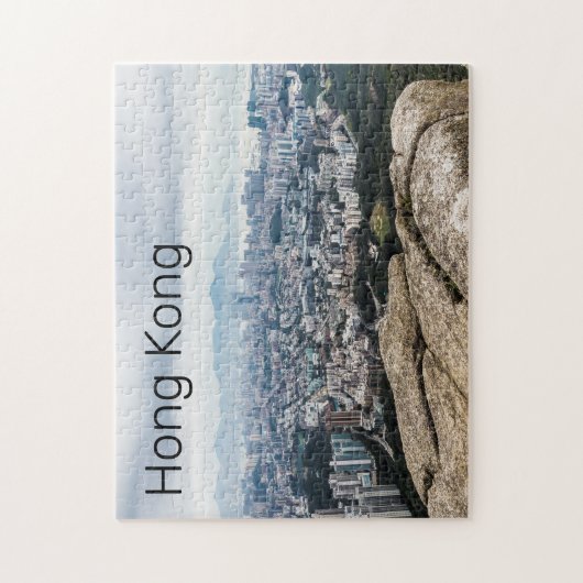Hong Kong Lion Rock Hill Skyline Panorama Souvenir Legpuzzel (Verticaal)