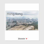 Hong Kong Lion Rock Hill Skyline Panorama Souvenir Sticker (Vel)