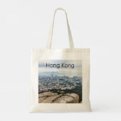 Hong Kong Lion Rock Hill Skyline Panorama Souvenir Tote Bag (Achterkant)