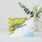 Hong Kong Map Briefkaart (Staand voorkant)