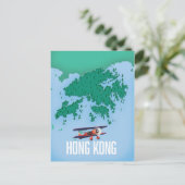 Hong Kong Map Briefkaart (Staand voorkant)