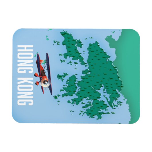 Hong Kong Map Magneet (Horizontaal)