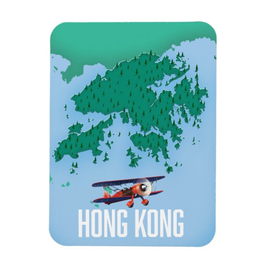 Hong Kong Map Magneet (Verticaal)