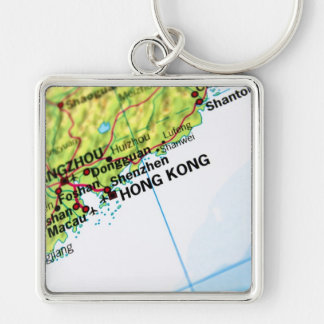 Hong Kong Map Sleutelhanger