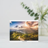 Hong Kong Mountainscape bij zonsondergang Briefkaart (Staand voorkant)