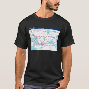 Hong Kong MTR systeem kaart China T shirt