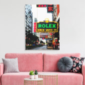 Hong Kong Nathan Road Stretched Canvas Print (Insitu (Woonkamer))