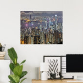 Hong Kong Night Print (Thuiskantoor)