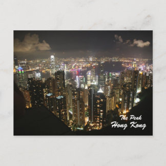 Hong Kong Night Scene, de piek, Briefkaart