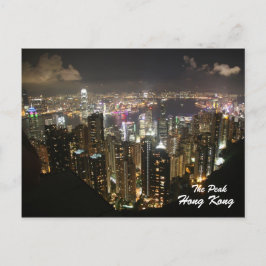 Hong Kong Night Scene, de piek, Briefkaart