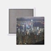 Hong Kong Night Skyline Magneet (Voorkant / Achterkant)