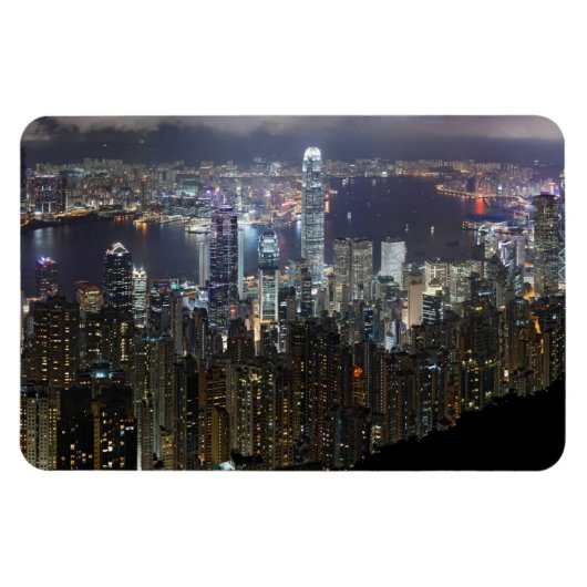 Hong Kong Night Skyline Magneet (Horizontaal)
