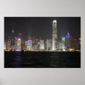 Hong Kong Night Skyline Poster (Voorkant)