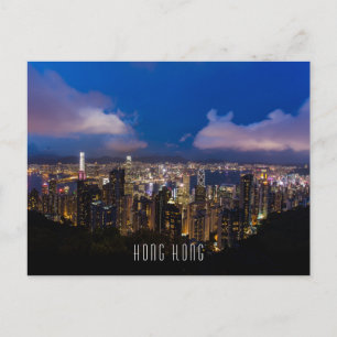 Hong Kong Night Uitzicht Briefkaart