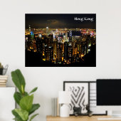 Hong Kong Nightscape Poster (Thuiskantoor)