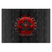 Hong Kong Orchid Flower on Carbon Fiber Print Snijplank (Voorkant)