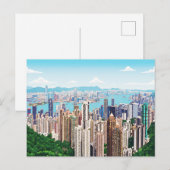 Hong Kong panorama ansichtkaart Briefkaart (Voorkant / Achterkant)