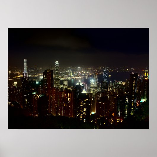 Hong Kong Peak Night Poster (Voorkant)