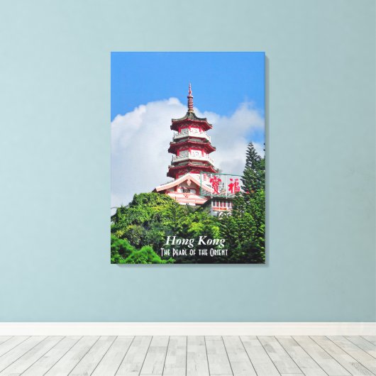 Hong Kong Pearl van de Orient Stretch Canvas Print (Insitu (Houten vloer))