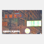 Hong Kong Rectangle Sticker (Voorkant)