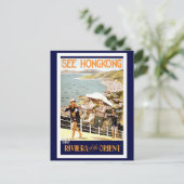 Hong Kong  Reise Briefkaart (Staand voorkant)