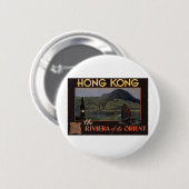 Hong Kong ~ Riviera van de Orient Ronde Button 5,7 Cm (Voorkant /achterkant)