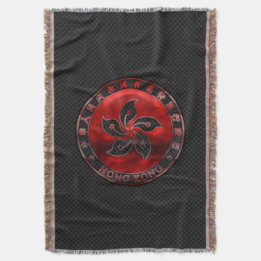 Hong Kong Ruby Medallion op de afdruk van koolstof Deken (Voorkant Verticaal)