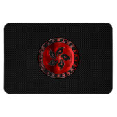 Hong Kong Ruby Orchid Inlay over het afdrukken van Magneet (Horizontaal)