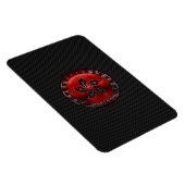 Hong Kong Ruby Orchid Inlay over het afdrukken van Magneet (Rechterzijde)