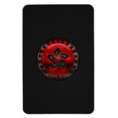 Hong Kong Ruby Orchid Inlay over het afdrukken van Magneet (Verticaal)