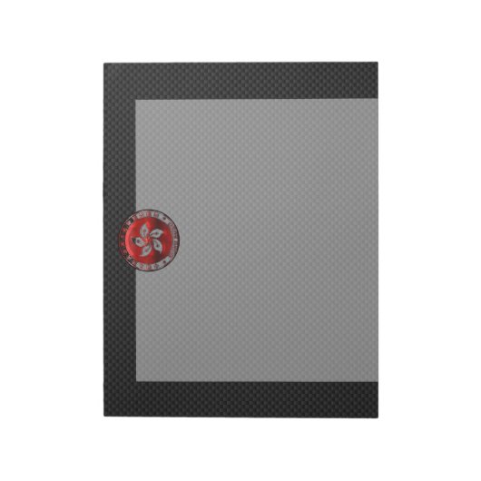 Hong Kong Ruby Orchid Inlay over het afdrukken van Notitieblok (Linkerzijde)