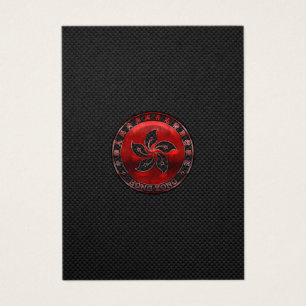 Hong Kong Ruby Orchid Inlay over het afdrukken van Visitekaartje