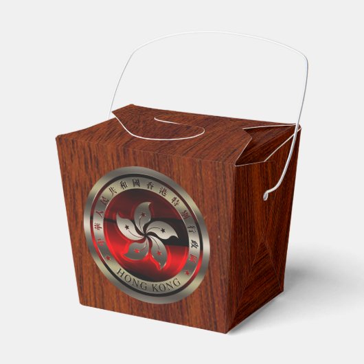 Hong Kong Ruby Seal on Mahogany Print Bedankdoosjes (Voorkant Zijde)